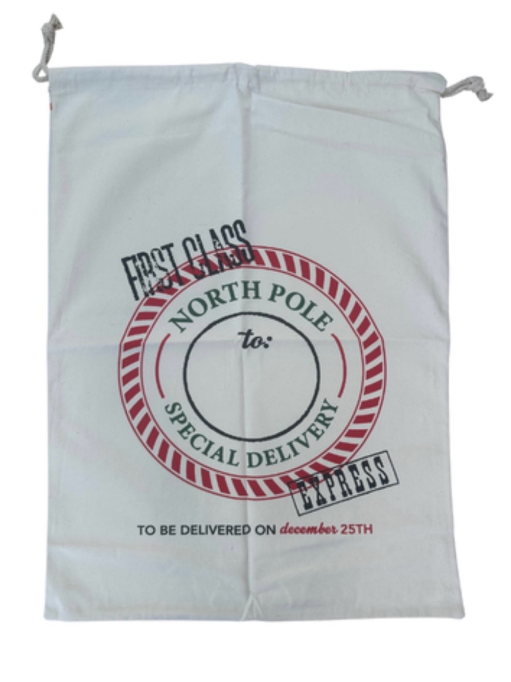 NWT North Pole Special Delivery Santa Sack